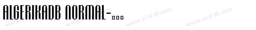 AlgerikaDB Normal字体转换